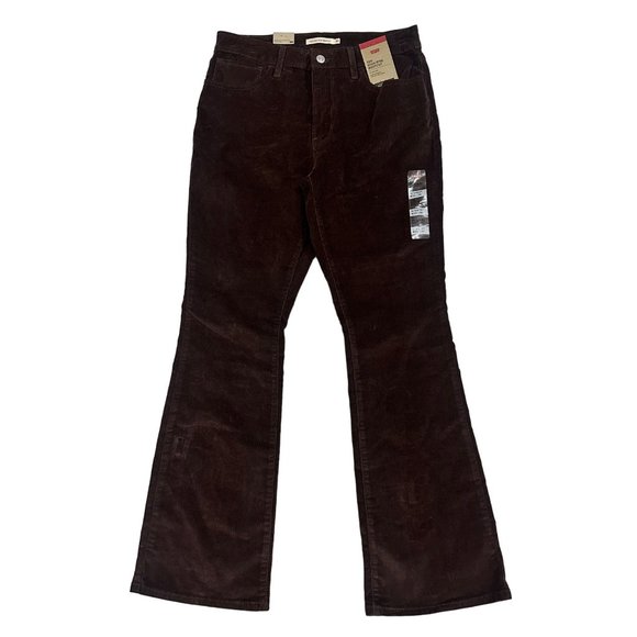 NWT Levi's Brown Corduroy High-Rise Bootcut Womens Size 10 Short Hippie Y2K - Picture 1 of 9